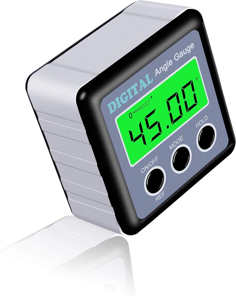 OUTIL Digital Angle Gauge, Angle Finder Magnetic Digital Level Protractor, Table Saw Accessories with LCD Backlight Display Data Hold and V-groove & Magnetic Base - Image 1